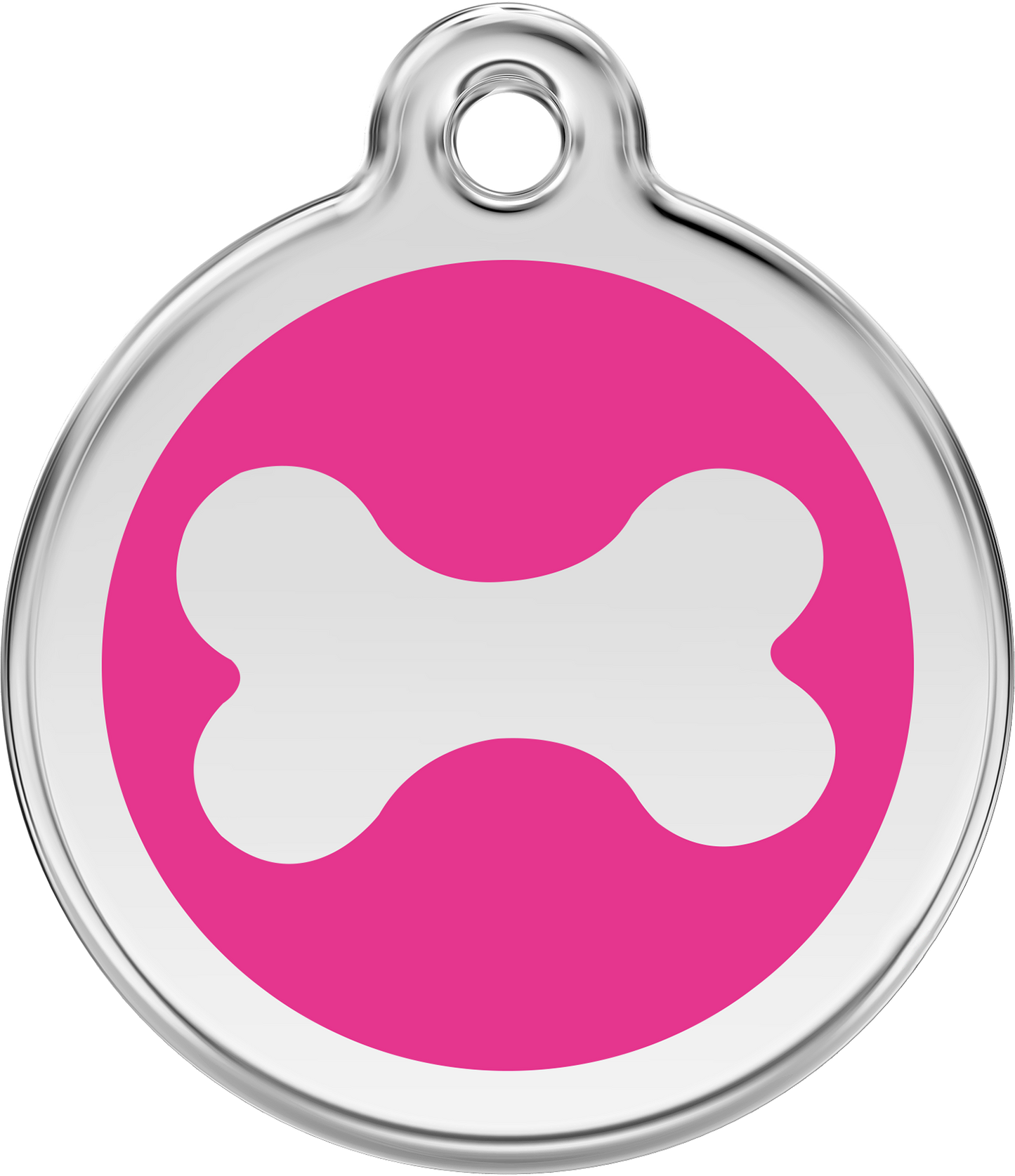 Red Dingo - Bone Hot Pink Tag & Engraving