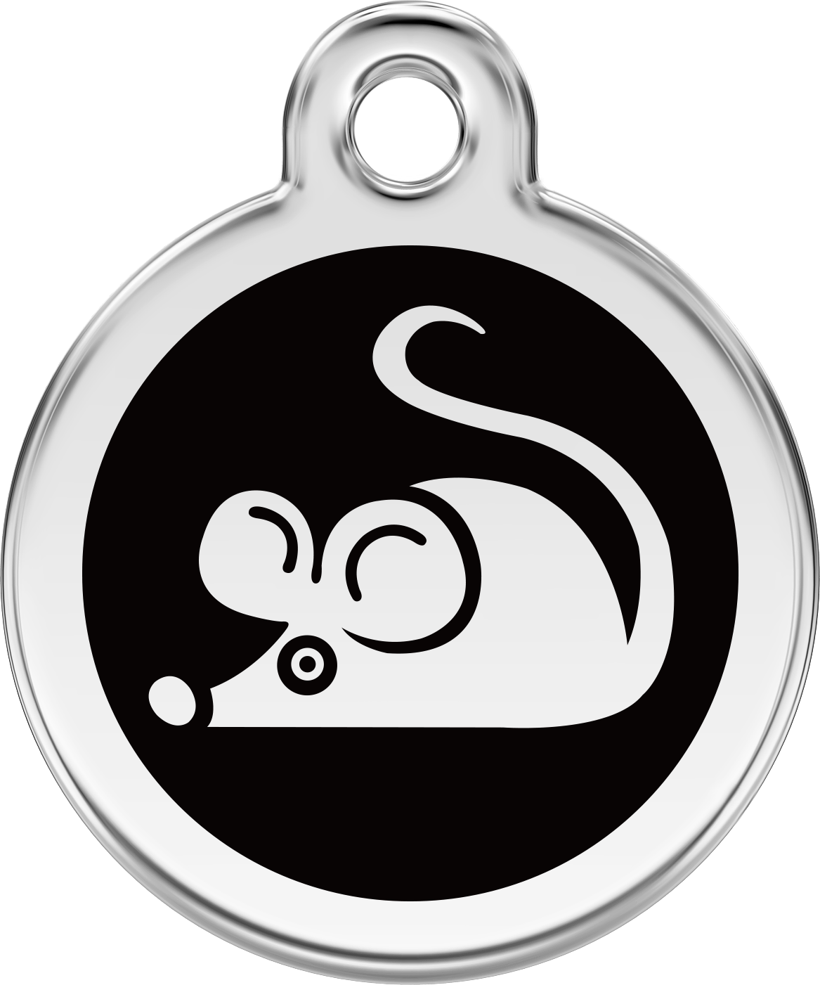 Mouse black -Cat Tags Stainless Steel Enamel