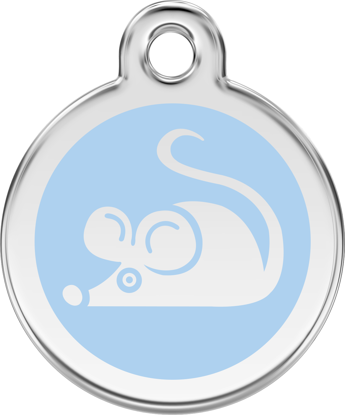 Mouse Light Blue- Cat Tags Stainless Steel Enamel