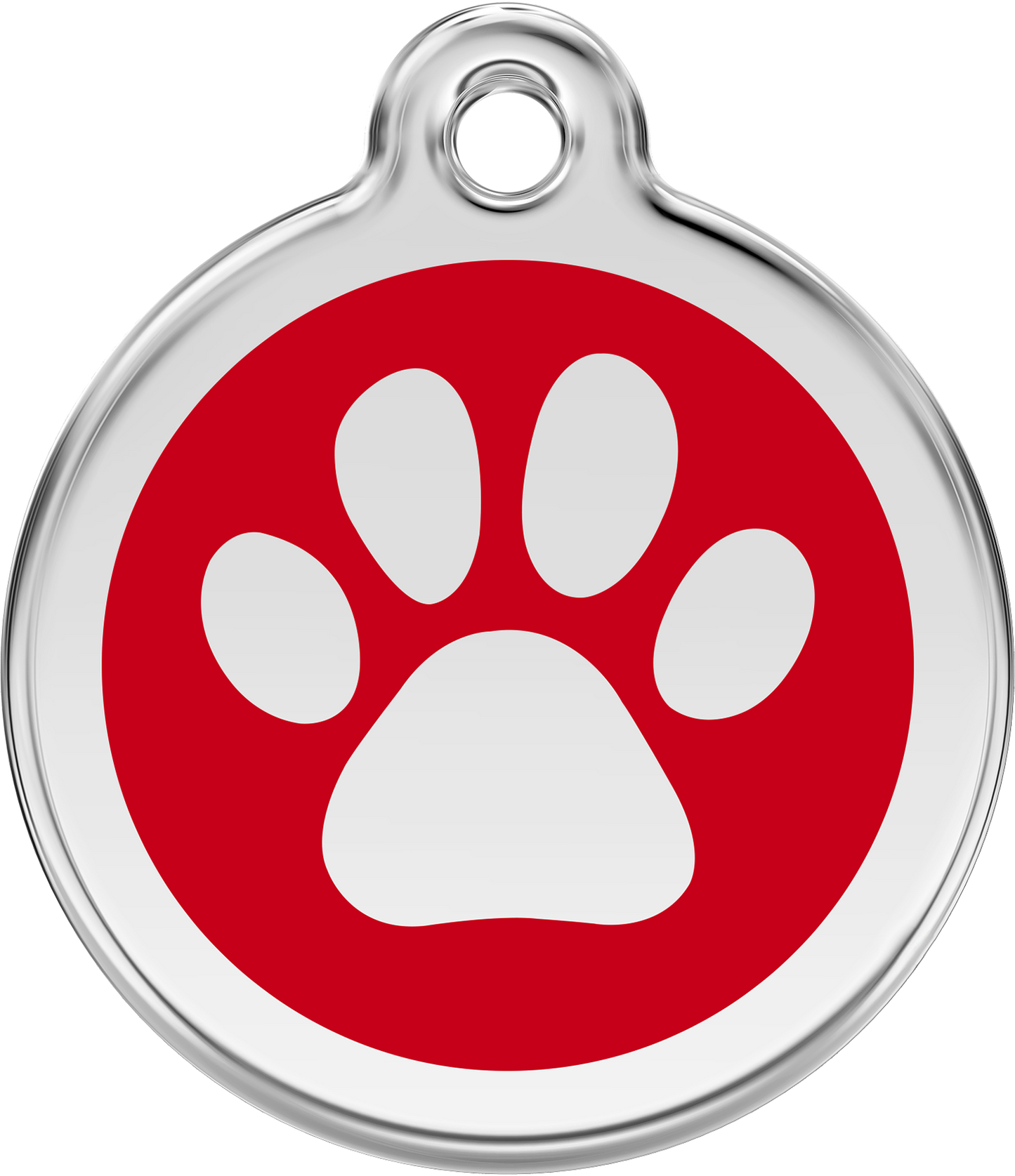 Red Dingo - Paw Print Red Tag & Engraving