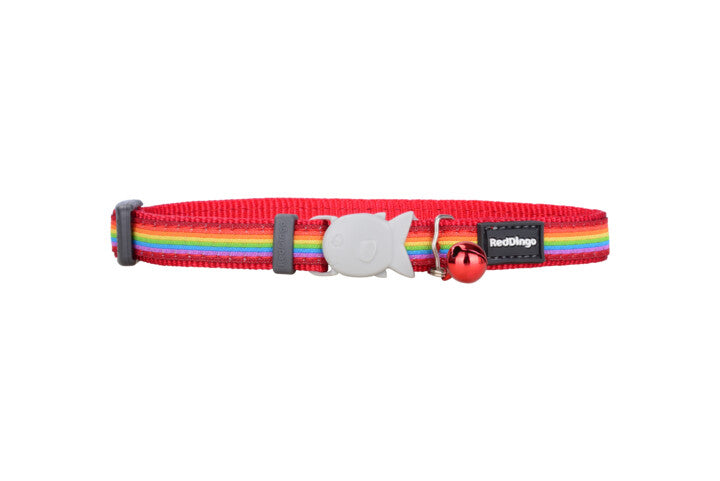 Rainbow Red Cat Collar