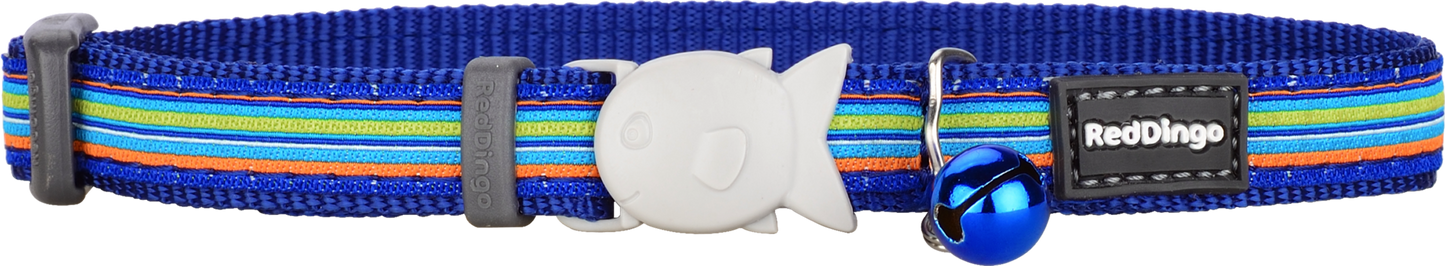 Horizontal Stripes Navy Cat Collar