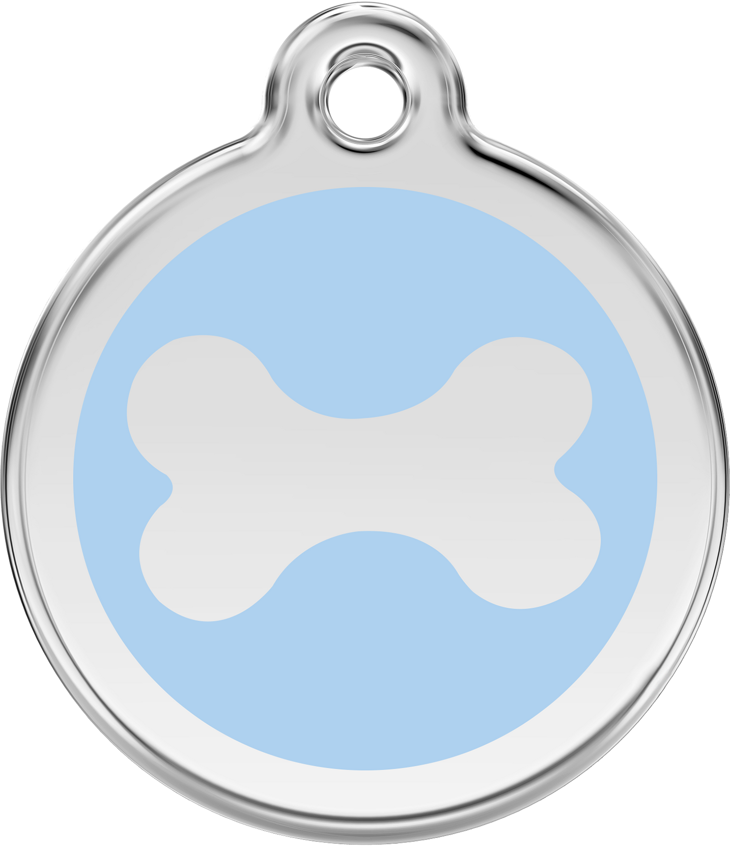 Red Dingo - Bone Light Blue Tag & Engraving