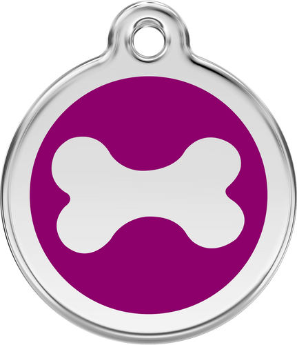 Red Dingo - Bone Purple Tag & Engraving