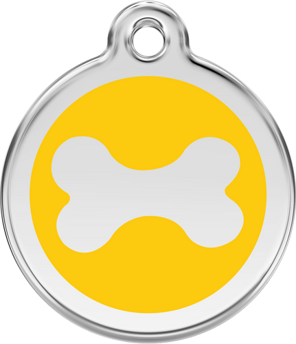 Red Dingo - Bone Yellow Tag & Engraving