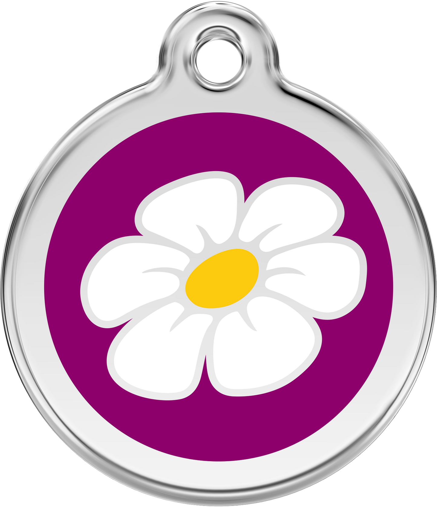 Red Dingo - Daisy Flower Purple Tag & Engraving