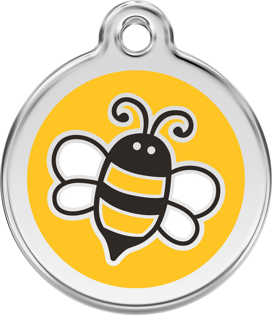 Red Dingo - Bumble Bee Yellow Tag & Engraving