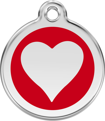 Red Dingo - Heart Red Tag & Engraving