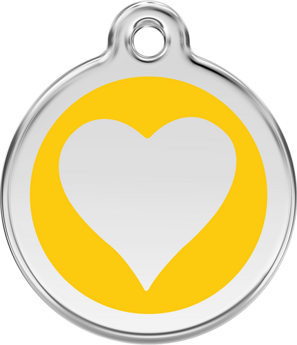 Red Dingo - Heart Yellow Tag & Engraving