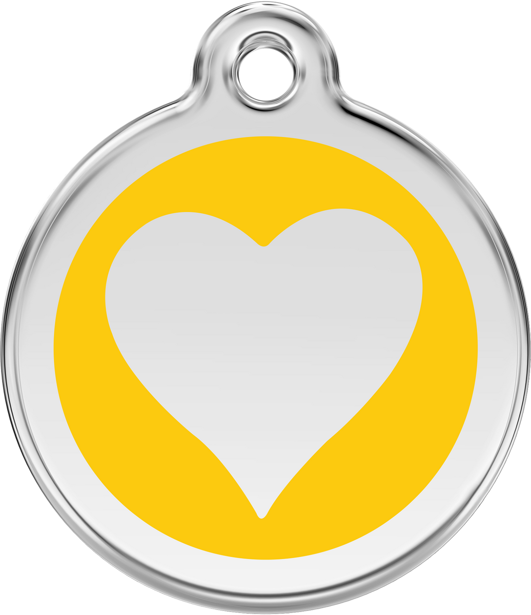 Red Dingo - Heart Yellow Tag & Engraving