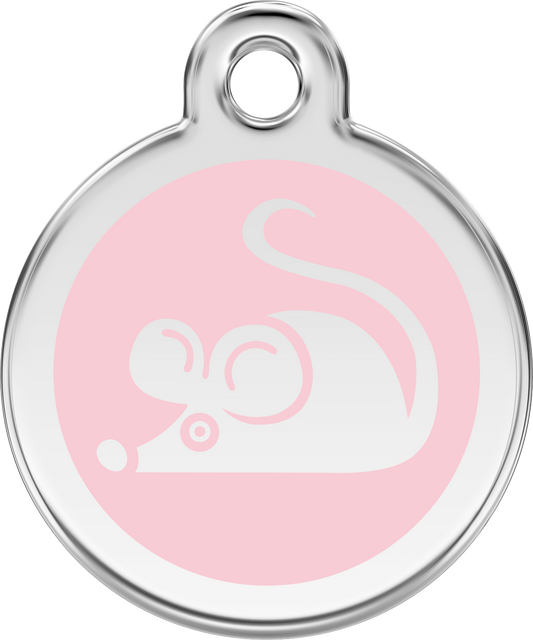 Mouse Pink - Cat Tags Stainless Steel Enamel