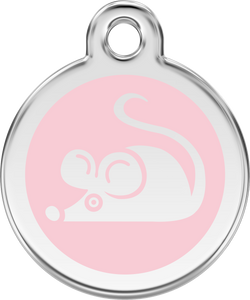 Mouse Pink - Cat Tags Stainless Steel Enamel