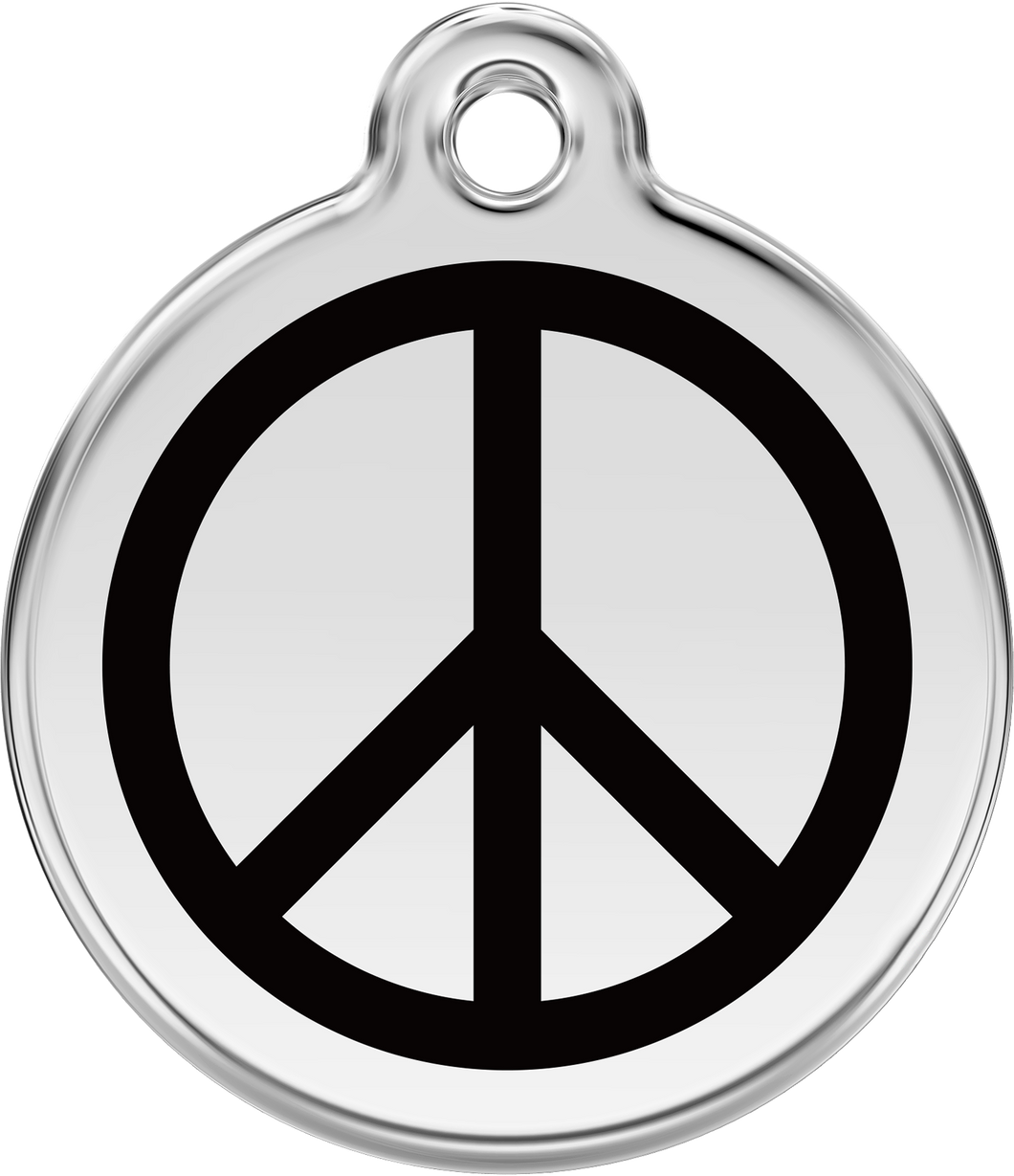 Red Dingo - Peace Black Tag & Engraving