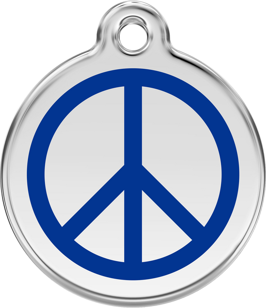 Red Dingo - Peace Navy Tag & Engraving