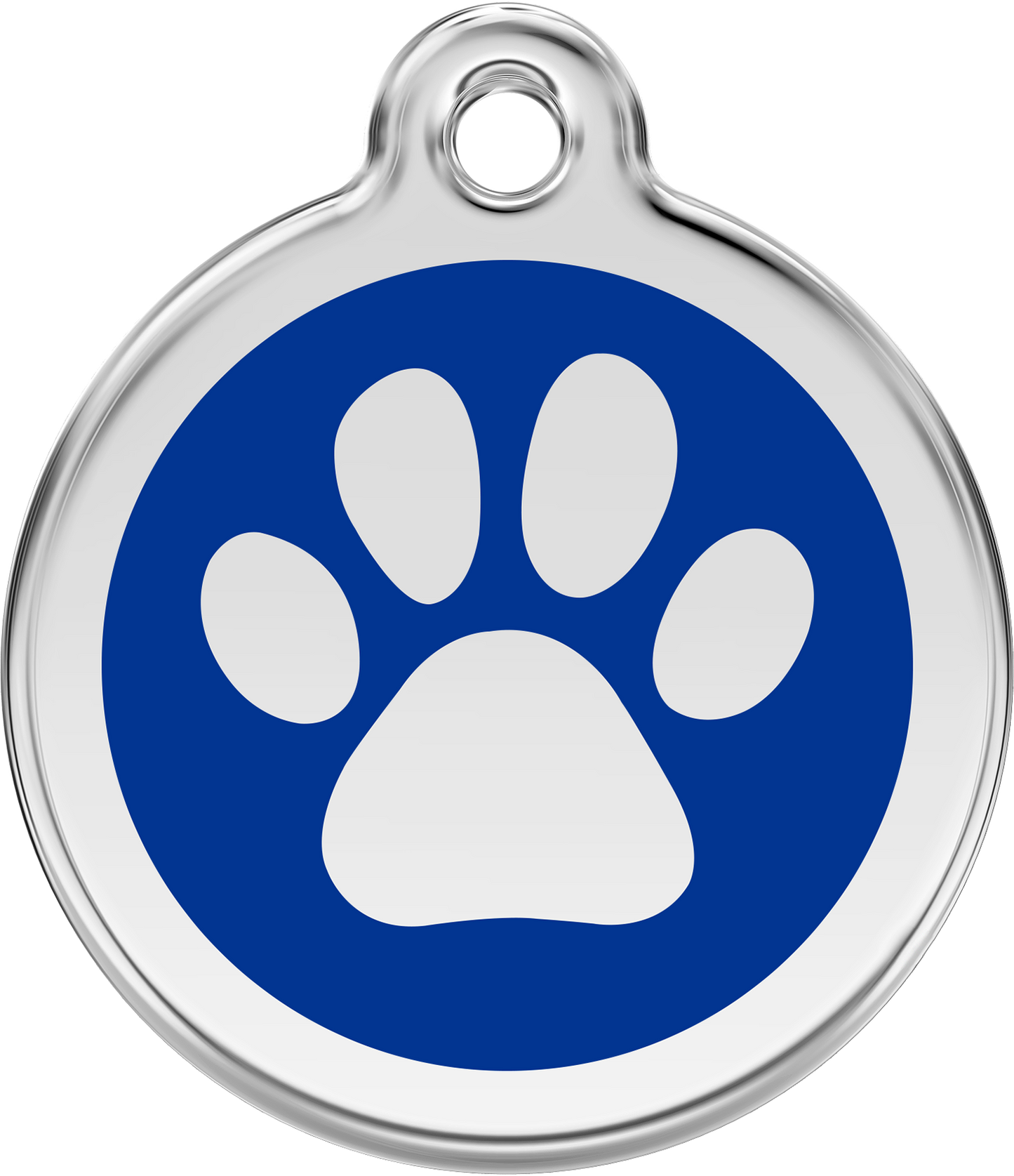 Red Dingo - Paw Print Navy Tag & Engraving
