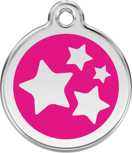 Red Dingo - Star Hot Pink Tag & Engraving