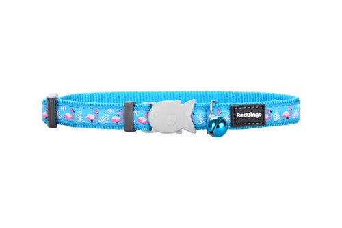 Flamingo Turquoise Cat Collar
