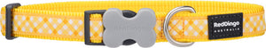 Gingham Yellow Dog Collar
