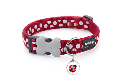 Red Dingo White Spots on Red Collar