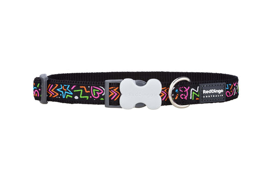 Red Dingo Squiggle Dog Collar — durable, adjustable, stylish.