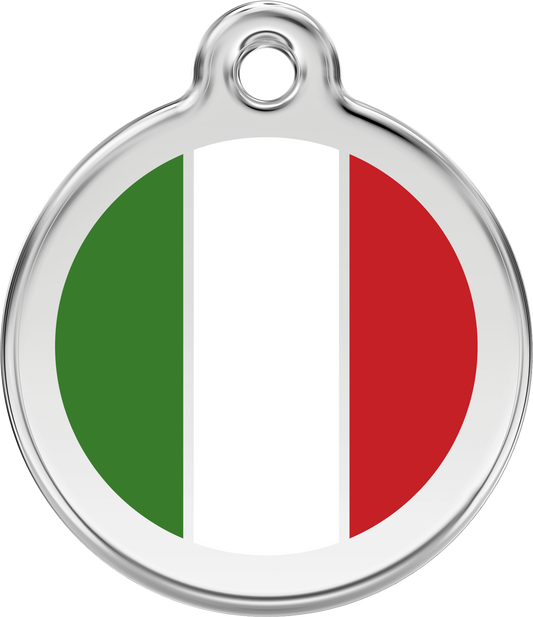 Red Dingo - Italian Flag Tag & Engraving
