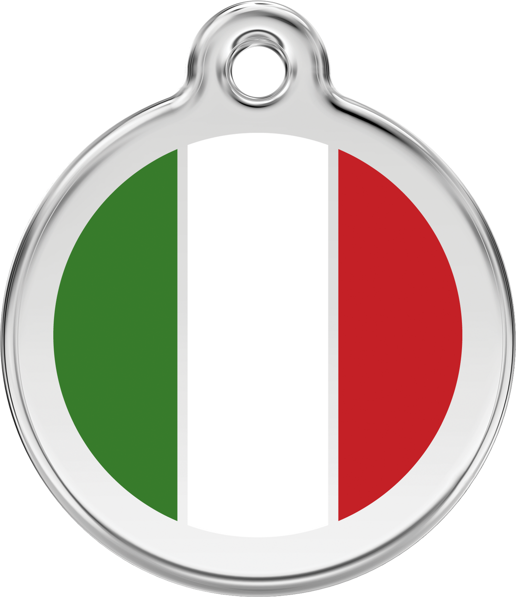 Red Dingo - Italian Flag Tag & Engraving