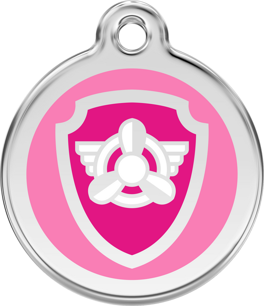 Red Dingo - Nickelodeon Paw Patrol Skye Pink Tag & Engraving