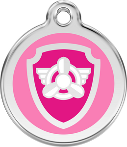 Red Dingo - Nickelodeon Paw Patrol Skye Pink Tag & Engraving