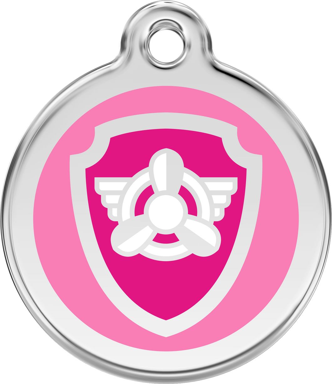 Red Dingo - Nickelodeon Paw Patrol Skye Pink Tag & Engraving