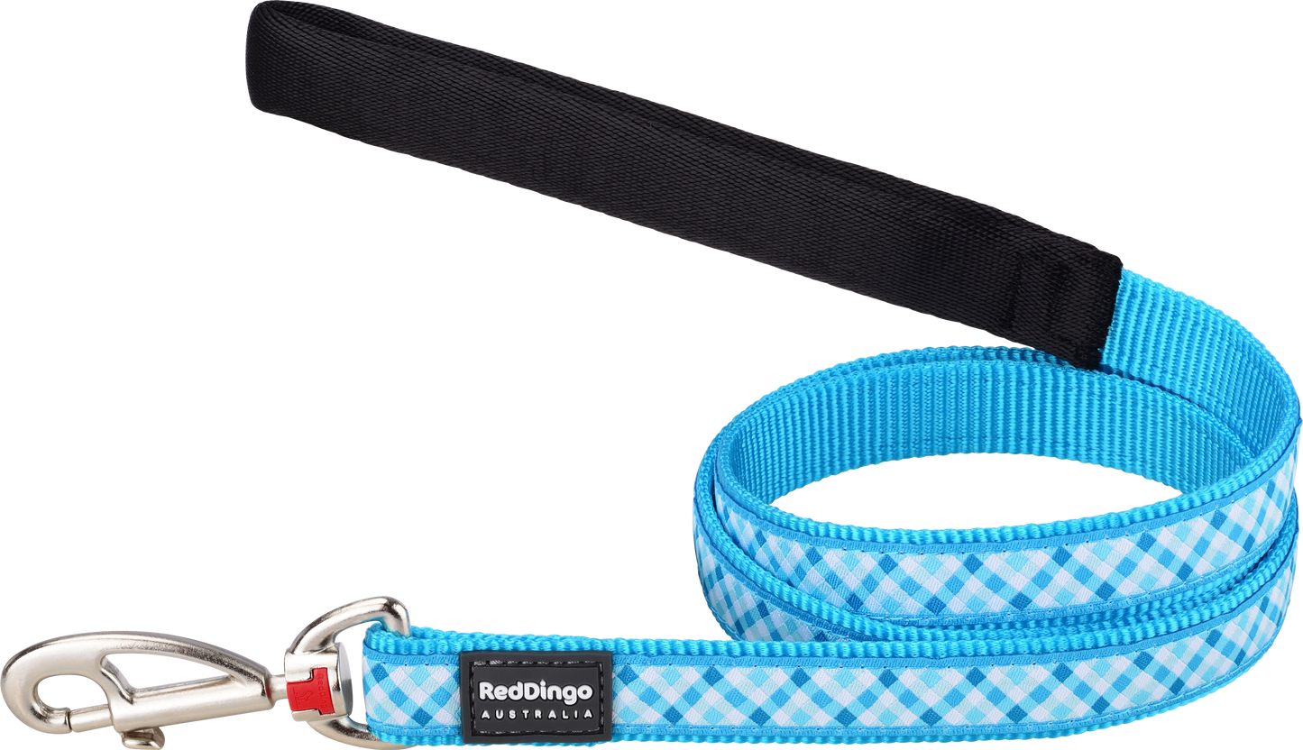Gingham Turquoise Leads