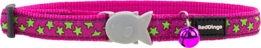 Stars Lime on Hot Pink