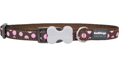 Red Dingo 'Pink Spots on Brown' Collar