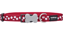 Load image into Gallery viewer, Red Dingo White Spots on Red Collar