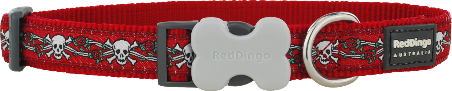 Red Dingo 'Skulls & Roses Red' Collar