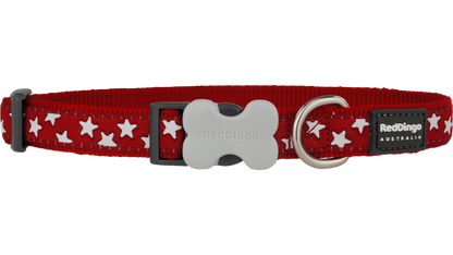 Red Dingo 'Stars White on Red' Collar