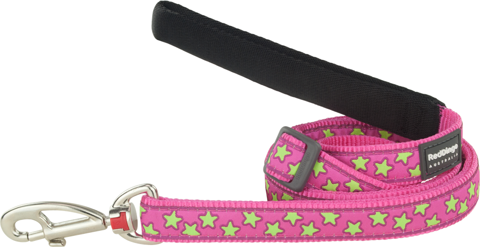 Stars Lime on Hot Pink Leads